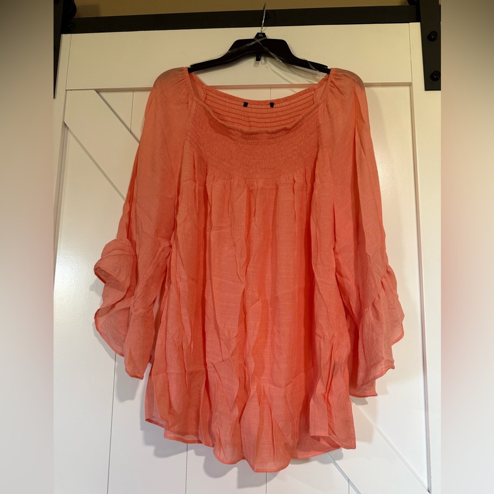 Flowy Coral Blouse